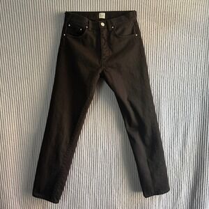 Toteme Straight Leg Jeans 26 Black Excellent Minimal Classic